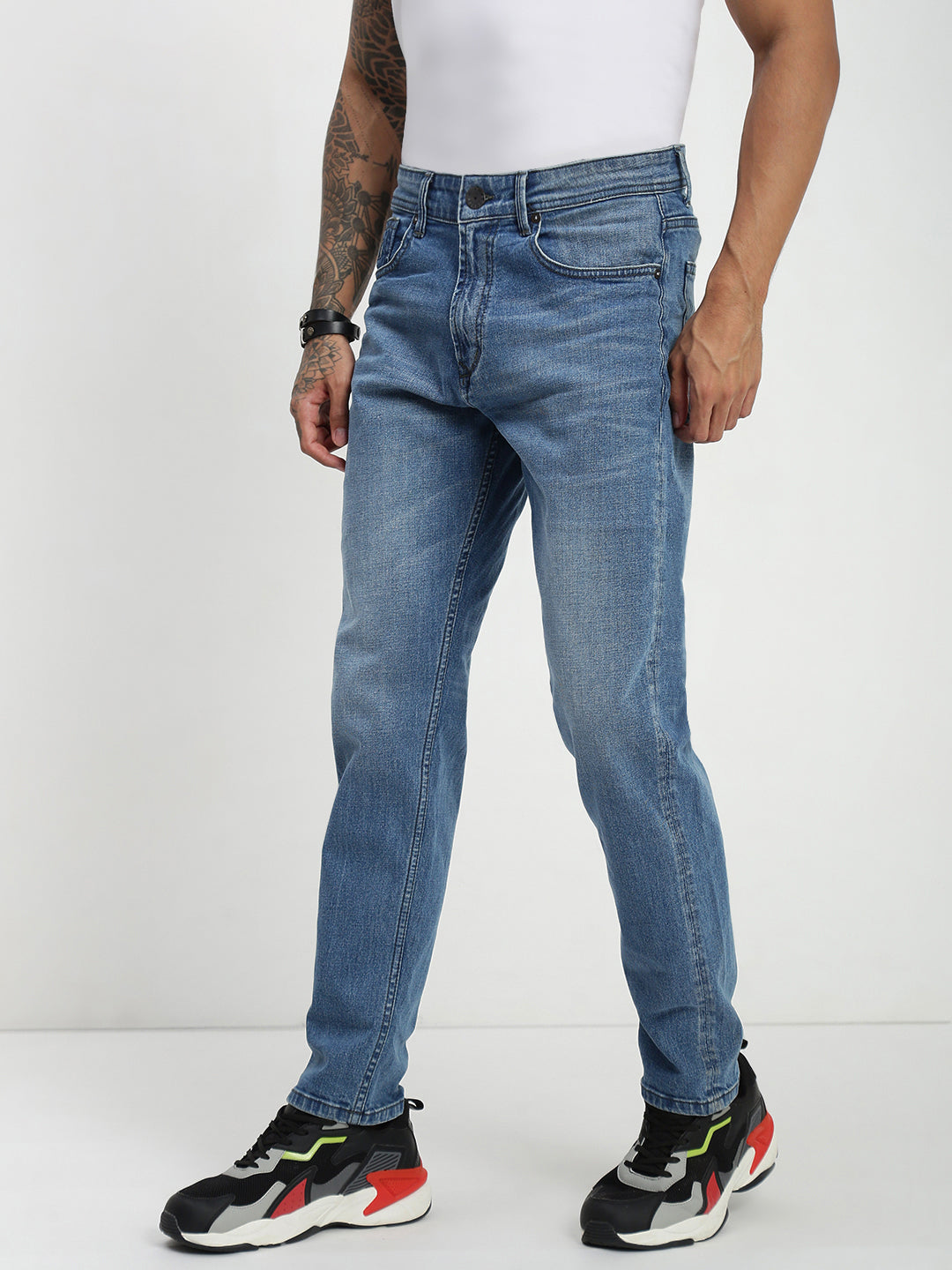 Light Blue Slim Fit Stretchable Jeans