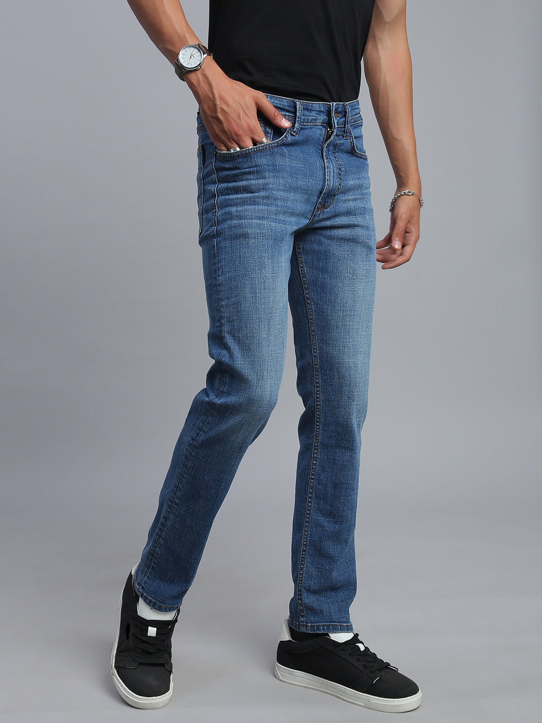 Mild Blue Comfort Slim Fit Stretchable Jeans