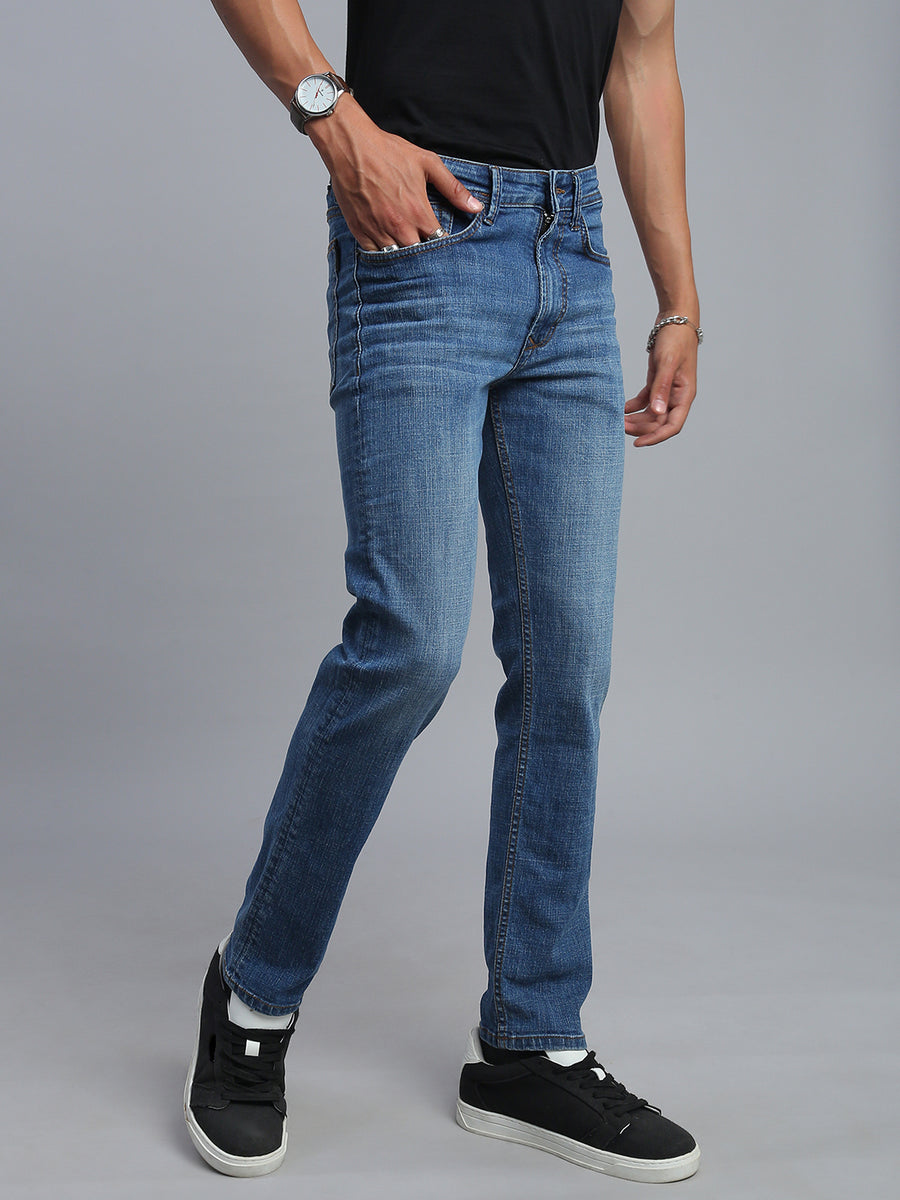 Mild Blue Comfort Slim Fit Stretchable Jeans