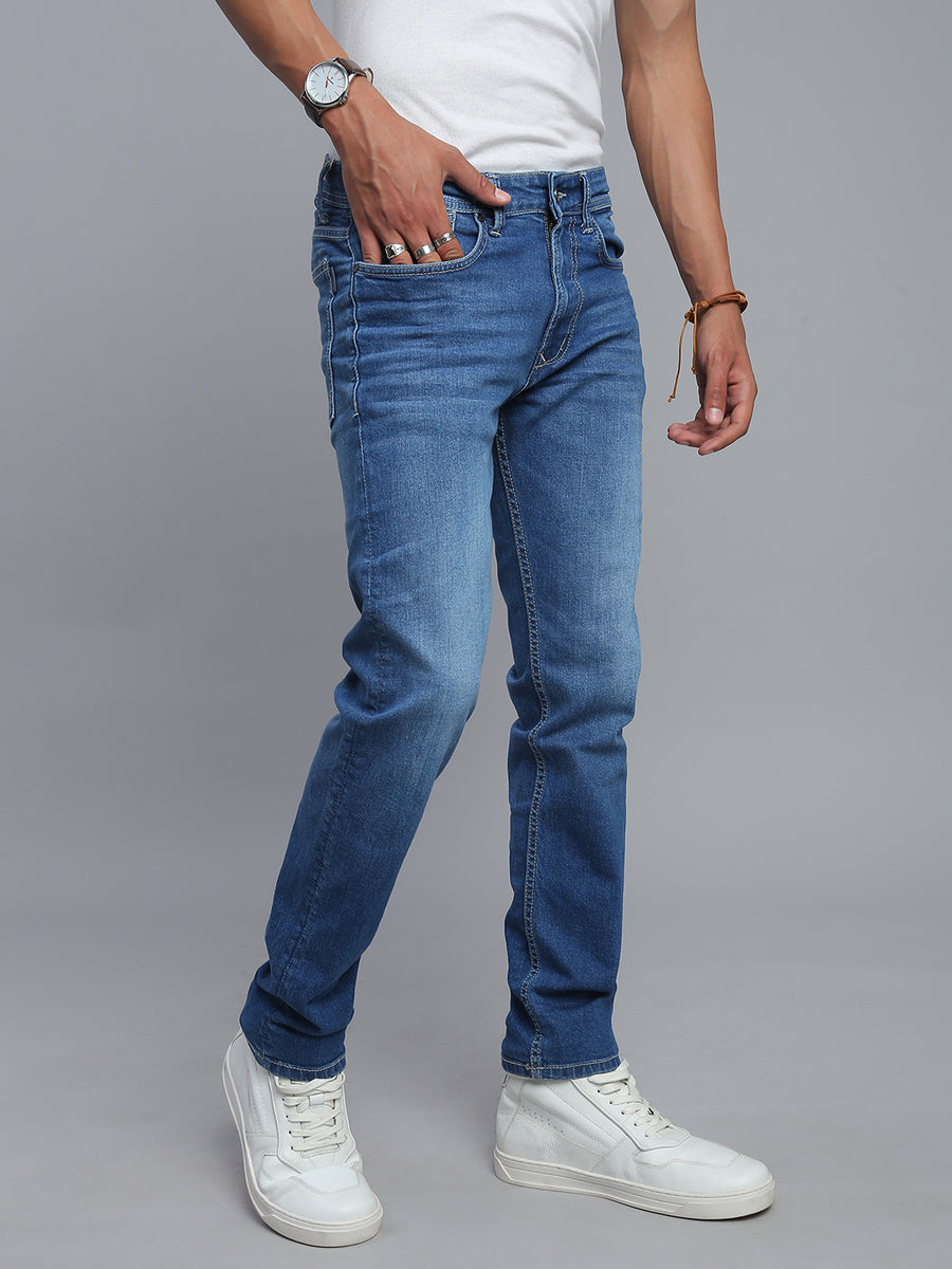 Classic Blue Comfort Slim Fit Stretchable Jeans