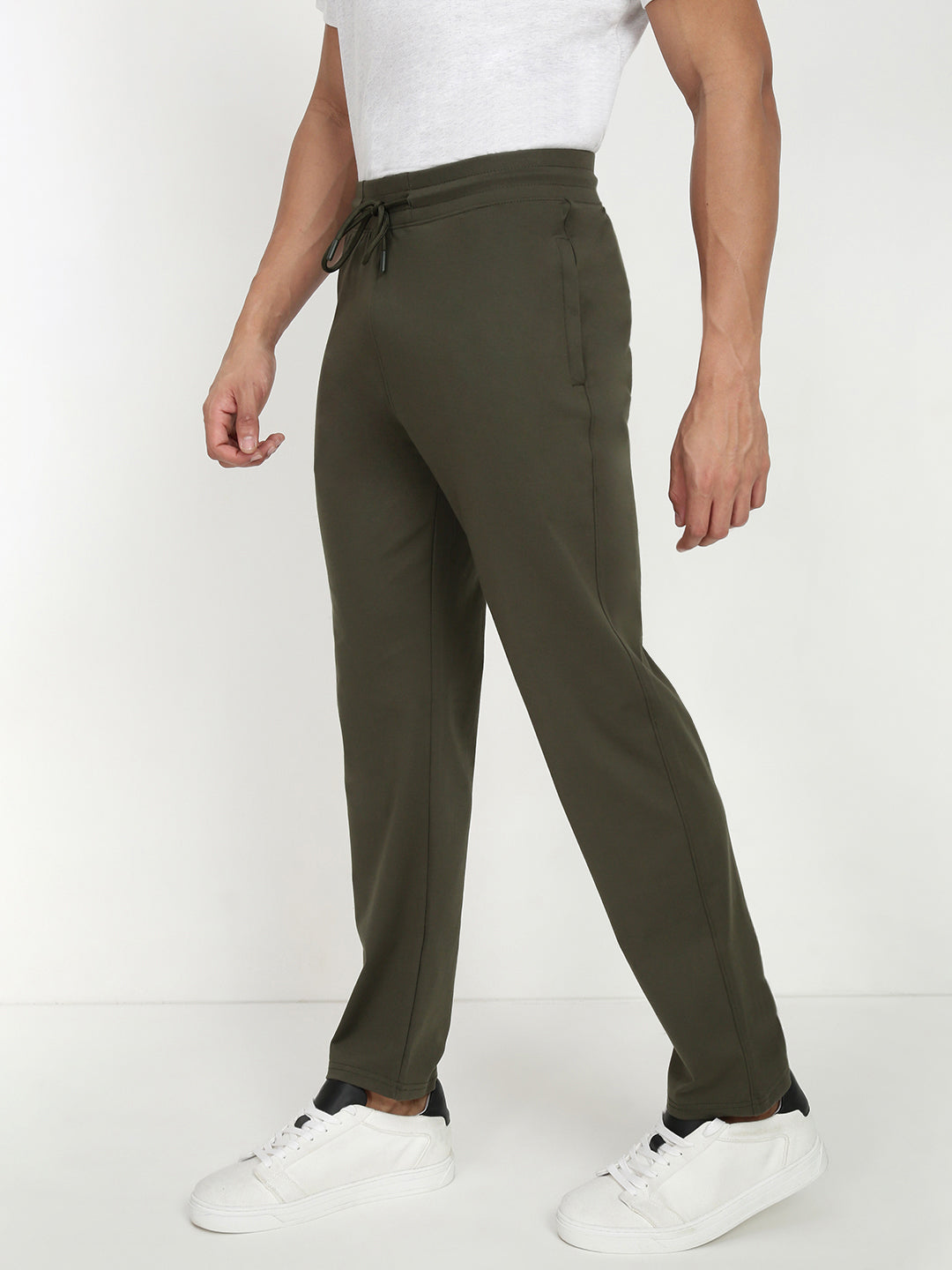 Olive Green  Cross Pocket Regular Fit Lower