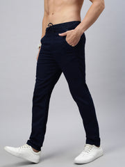 Dark Blue Slim Fit Cross Pocket Joggers