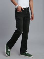 Black Vintage Boot Cut Fit Stretchable Jeans