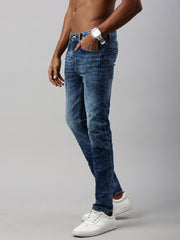 Blue Vintage Slim Fit Stretchable Jeans