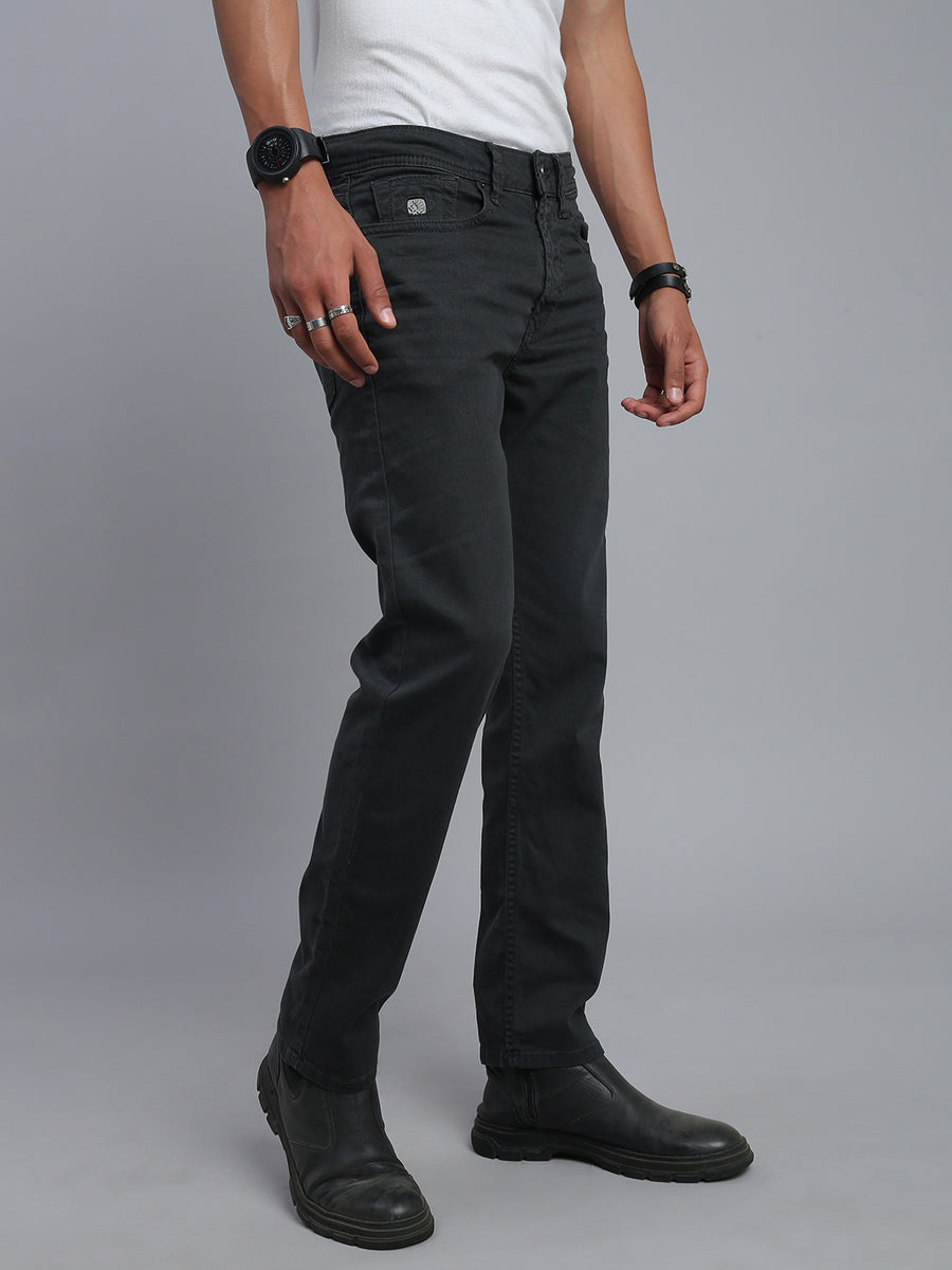Charcoal Grey Comfort Slim Fit Stretchable Jeans