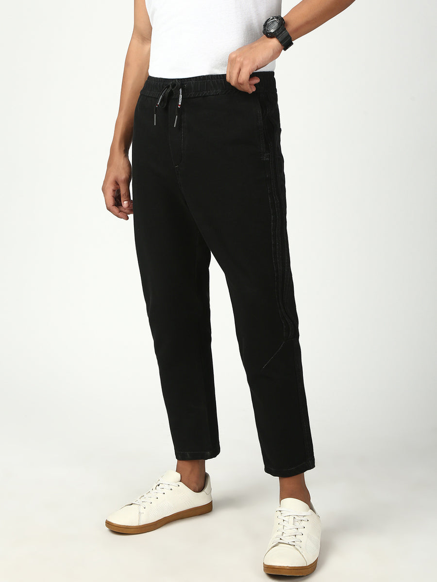 Black Anti Fit Stretchable Jogger