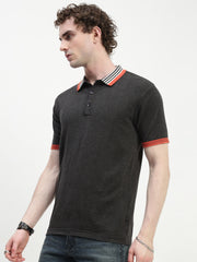 Antra Melange Polo Cotton T-Shirt