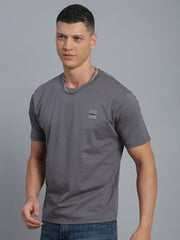 Smoke Grey Polo Cotton T-Shirt