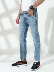 Light Blue Slim Fit Stretchable Jeans