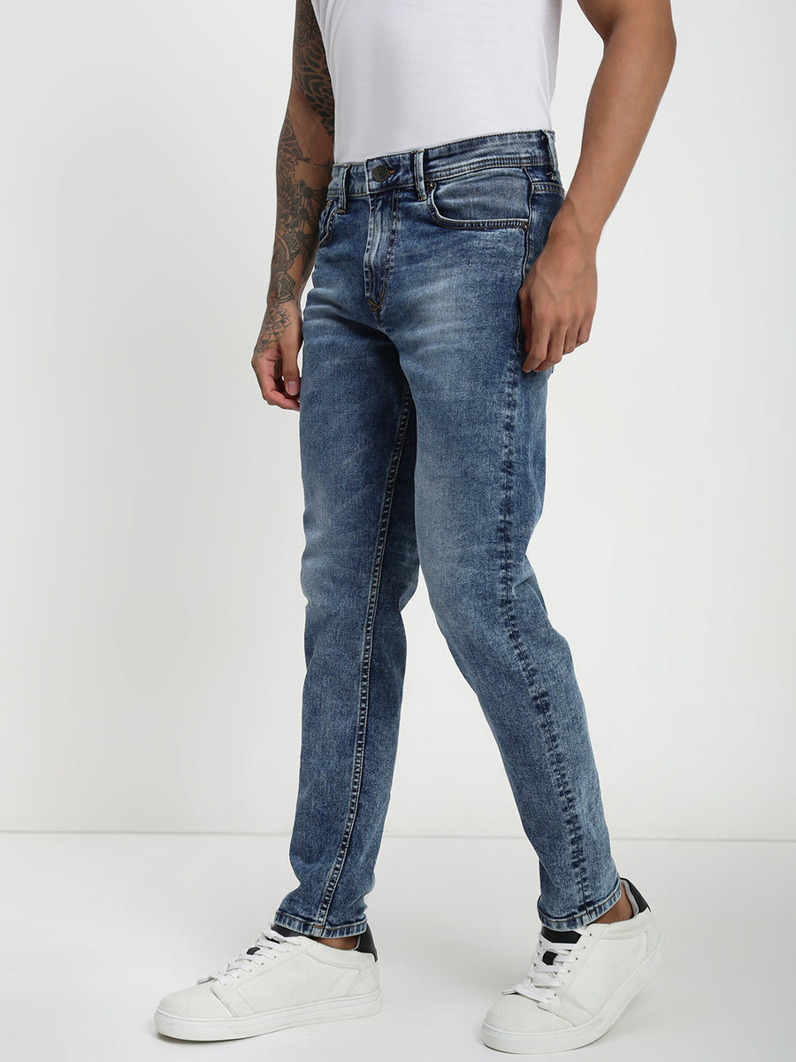 Mild Blue Slim Fit Stretchable Jeans