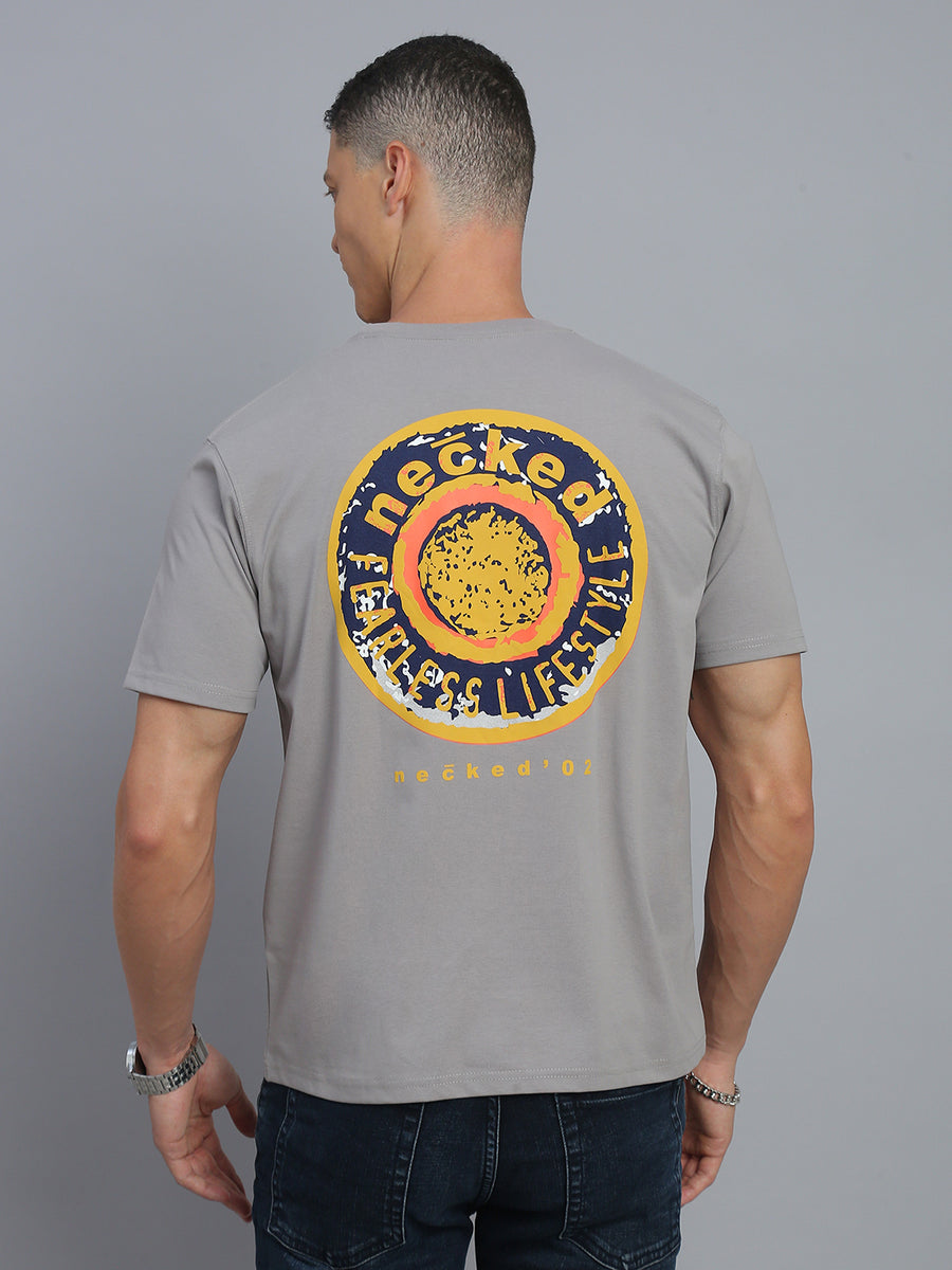 Grey Polo Cotton T-Shirt