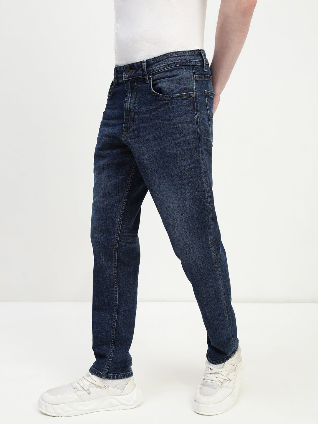 Dark Blue Relax Fit Stretchable Jeans