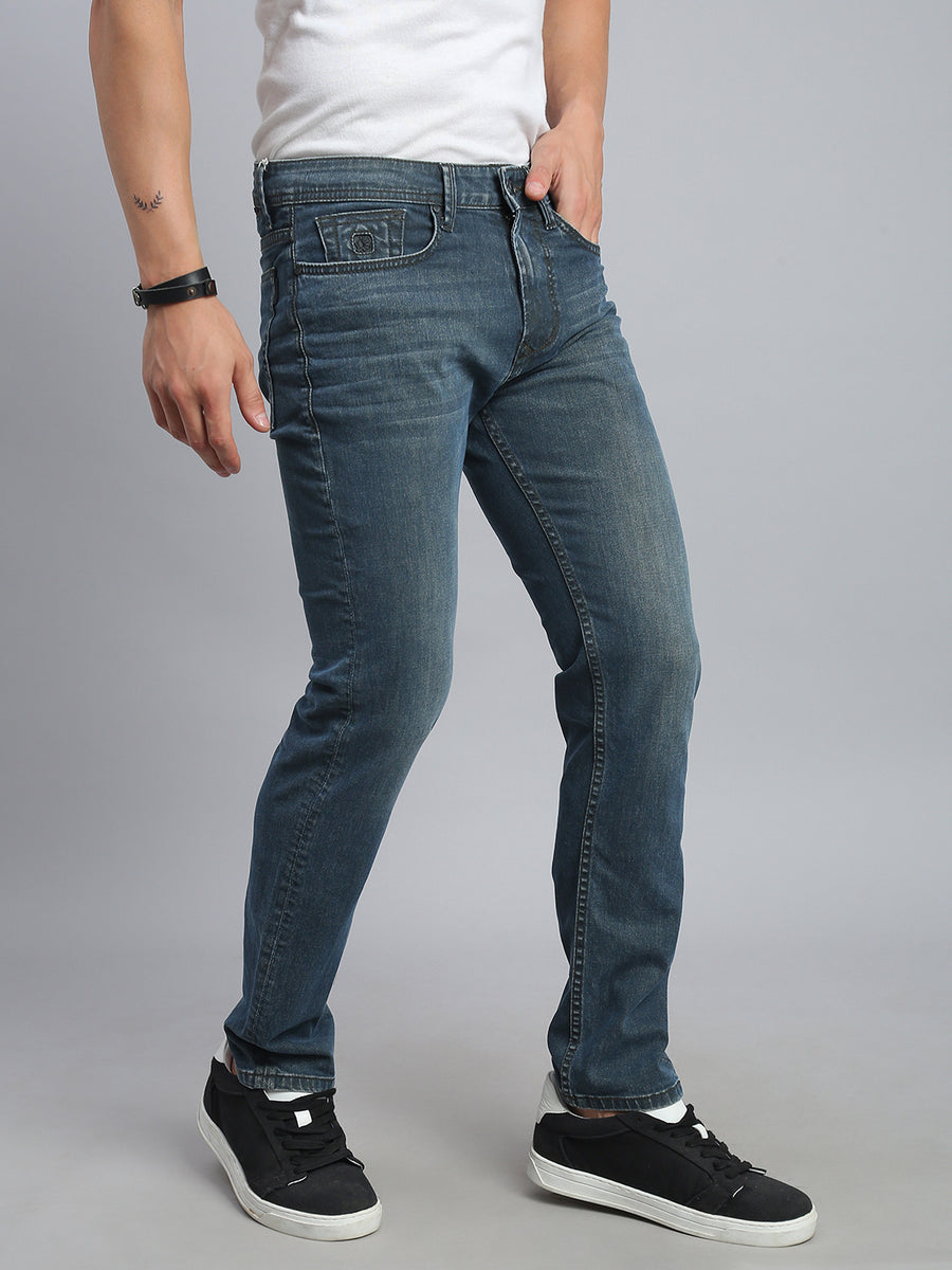Blue Comfort Slim Fit Stretchable Jeans