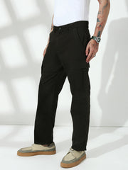 Olive Green 9 Pocket Regular Fit Cargo Paint