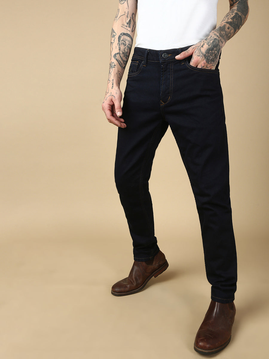 Dark Blue Slim Fit Stretchable Jeans