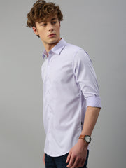 Pastel Purple Herringbone Shirt Without Pocket
