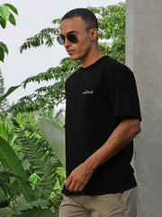 Printed Round Neck Oversize Half Sleeve T-Shirt
