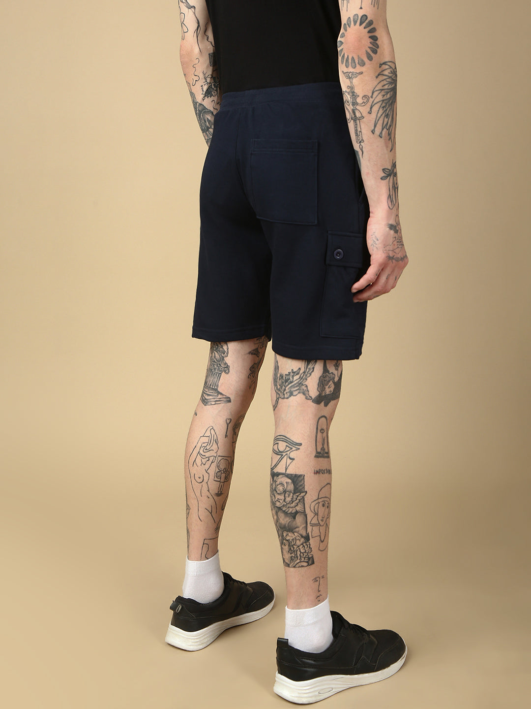 Navy Blue Relax Fit Shorts