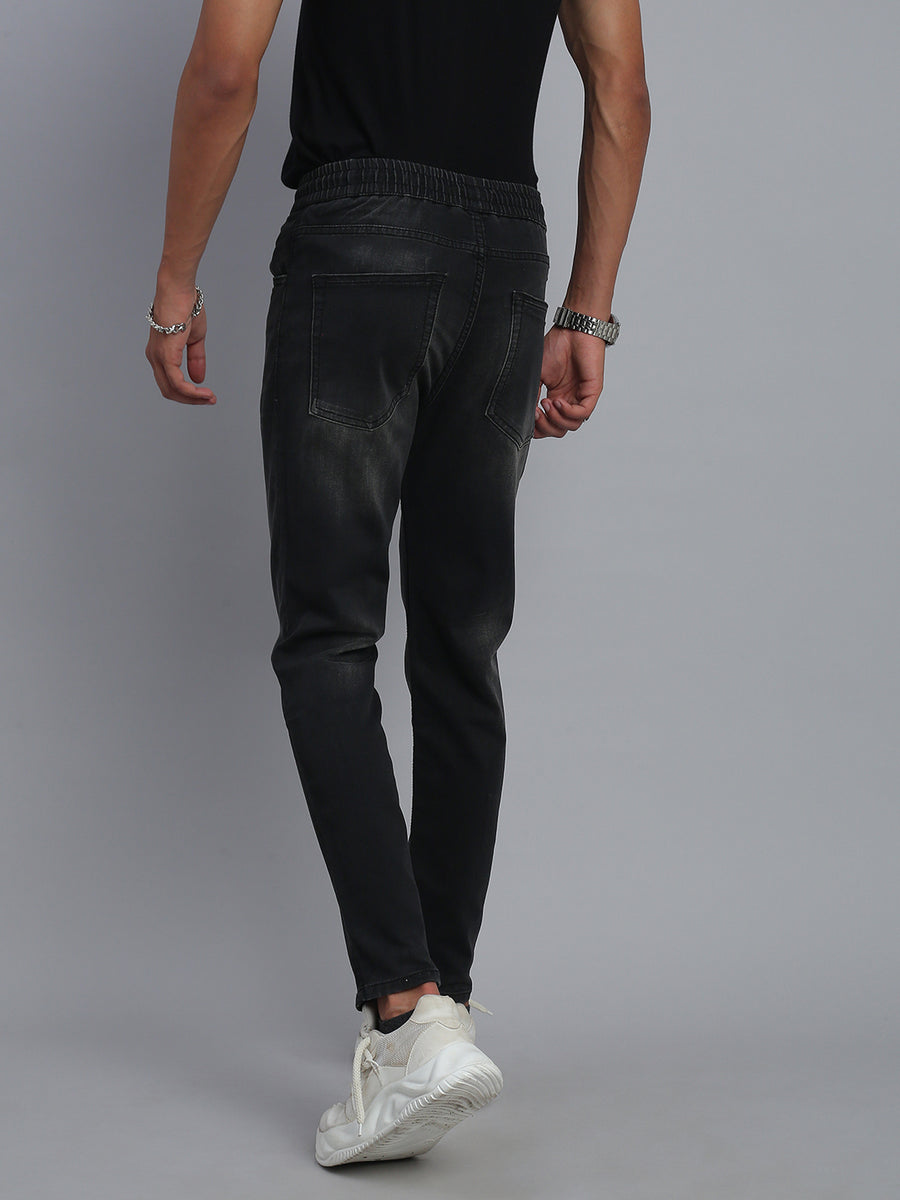 Carbon Black Relax Fit Stretchable Jeans