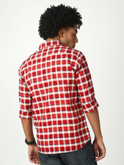 Checks Full Sleeve Relax Shirt With Pocket