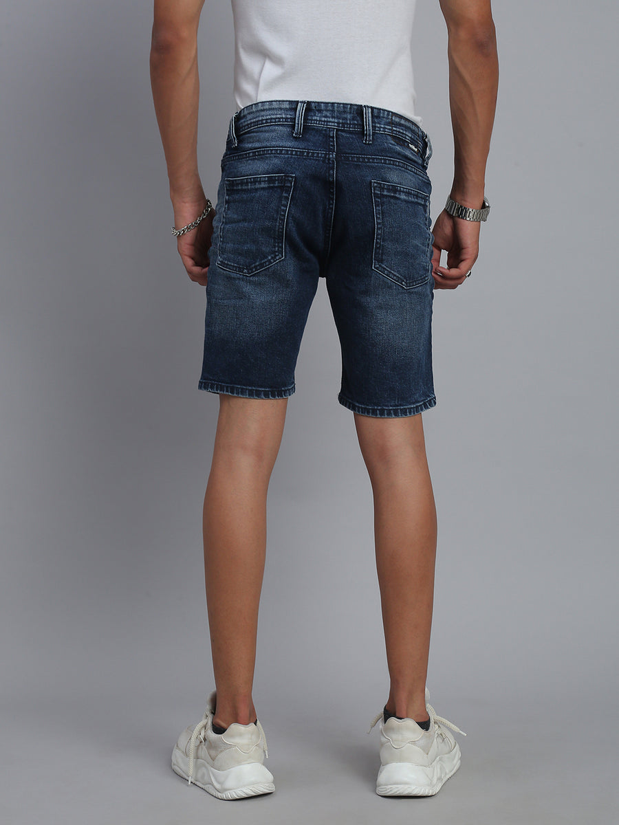 Blue Slim Fit Shorts