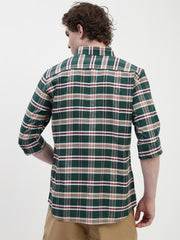 Oxford Checks Full Sleeve Slim Fit Shirt Without Pocket