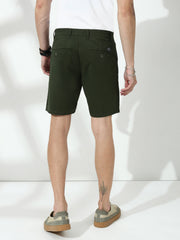 Olive Relax Fit Chinos Shorts