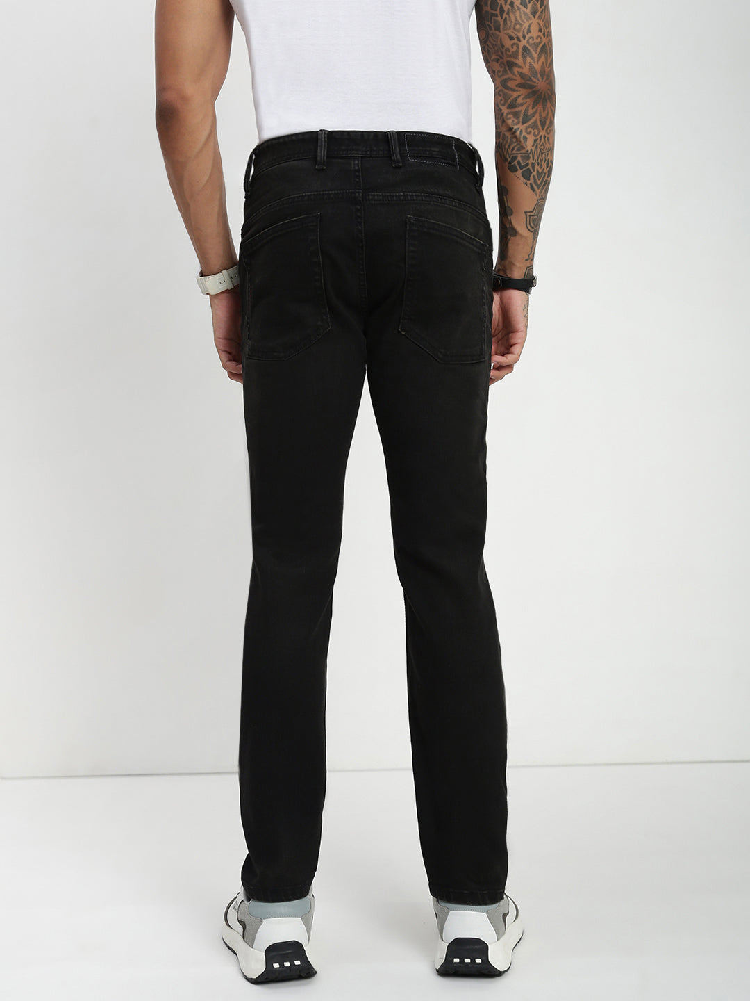 Vintage Carbon Black Slim Straight Fit Selvedge Jeans