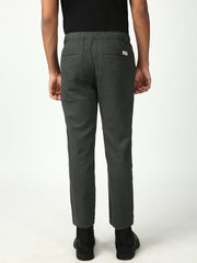 Olive Green Slim Fit Cross Pocket