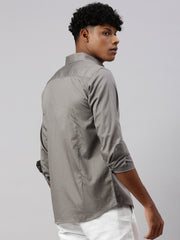 Dark Gray Full Sleeve Shartin Shirt Without Pocket