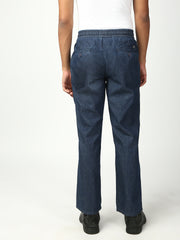 Blue Relax Fit Cross Pocket Cotton Pant