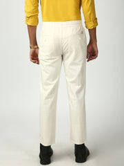 Off White Relax Fit Cross Pocket Cotton Pant