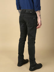 Carbon Black Selvedge Slim Straight Stretchable Jeans