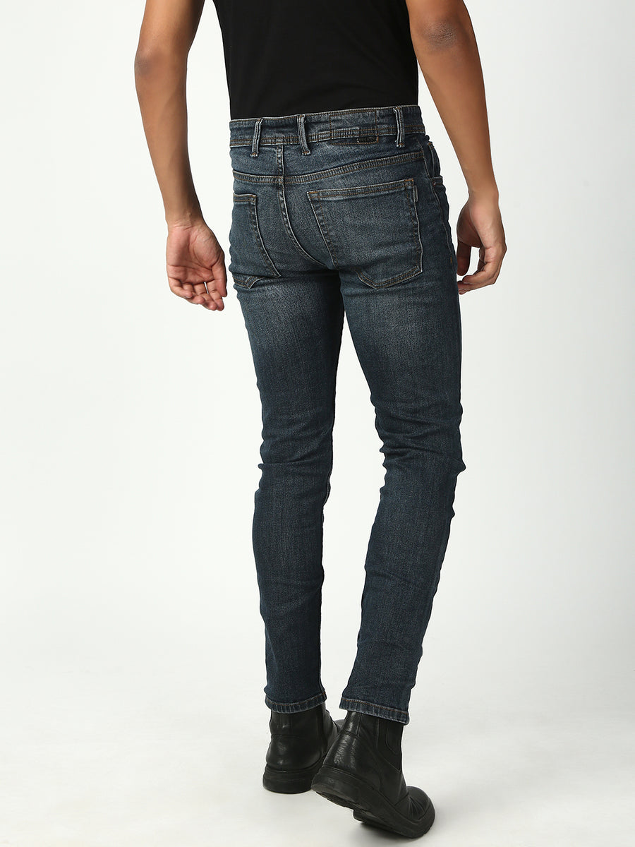 Vintage Blue Slim Fit Stretchable Jeans