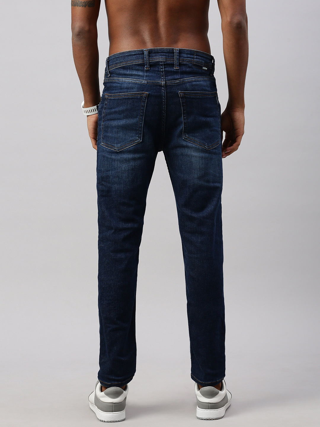 vintage blue low rise skinny straight jeans
