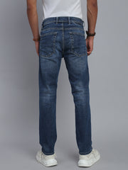 Mild Blue Regular Straight Fit Stretchable Jeans