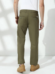 Sage Green Straight Fit Cotton Pant