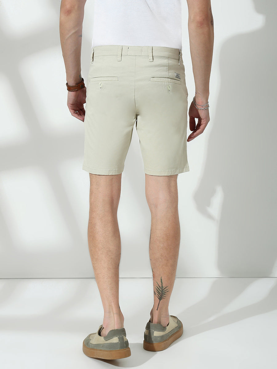 Cream Relax Fit Chinos Shorts
