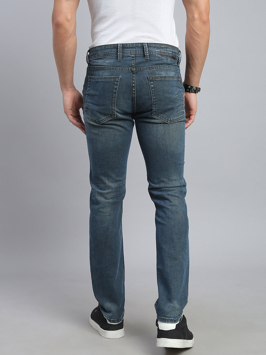 Blue Comfort Slim Fit Stretchable Jeans