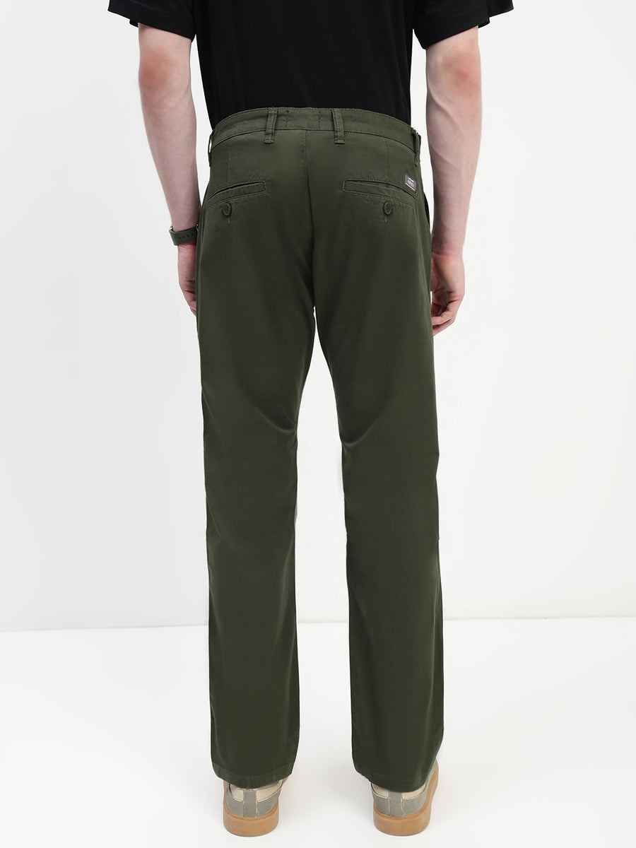 Olive Comfort Fit Chinos Paint