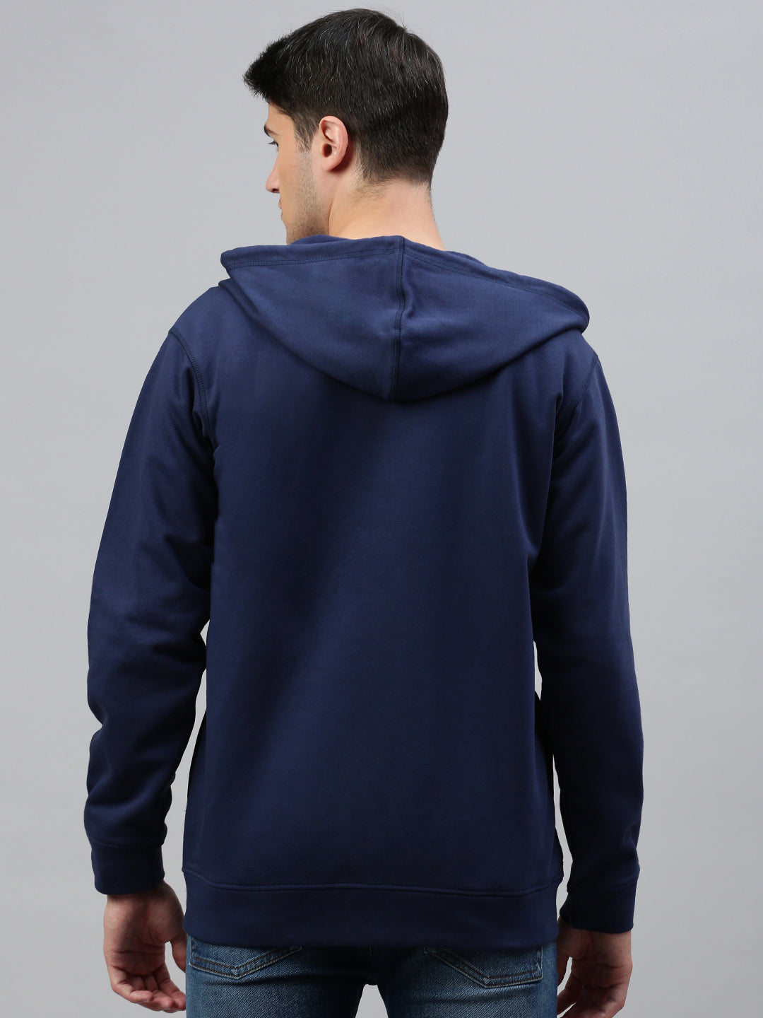 Nevy Blue Men's Hoodies With Full Zip