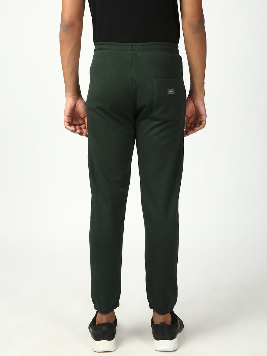 Dark Green Slim Fit Stretchable Jogger