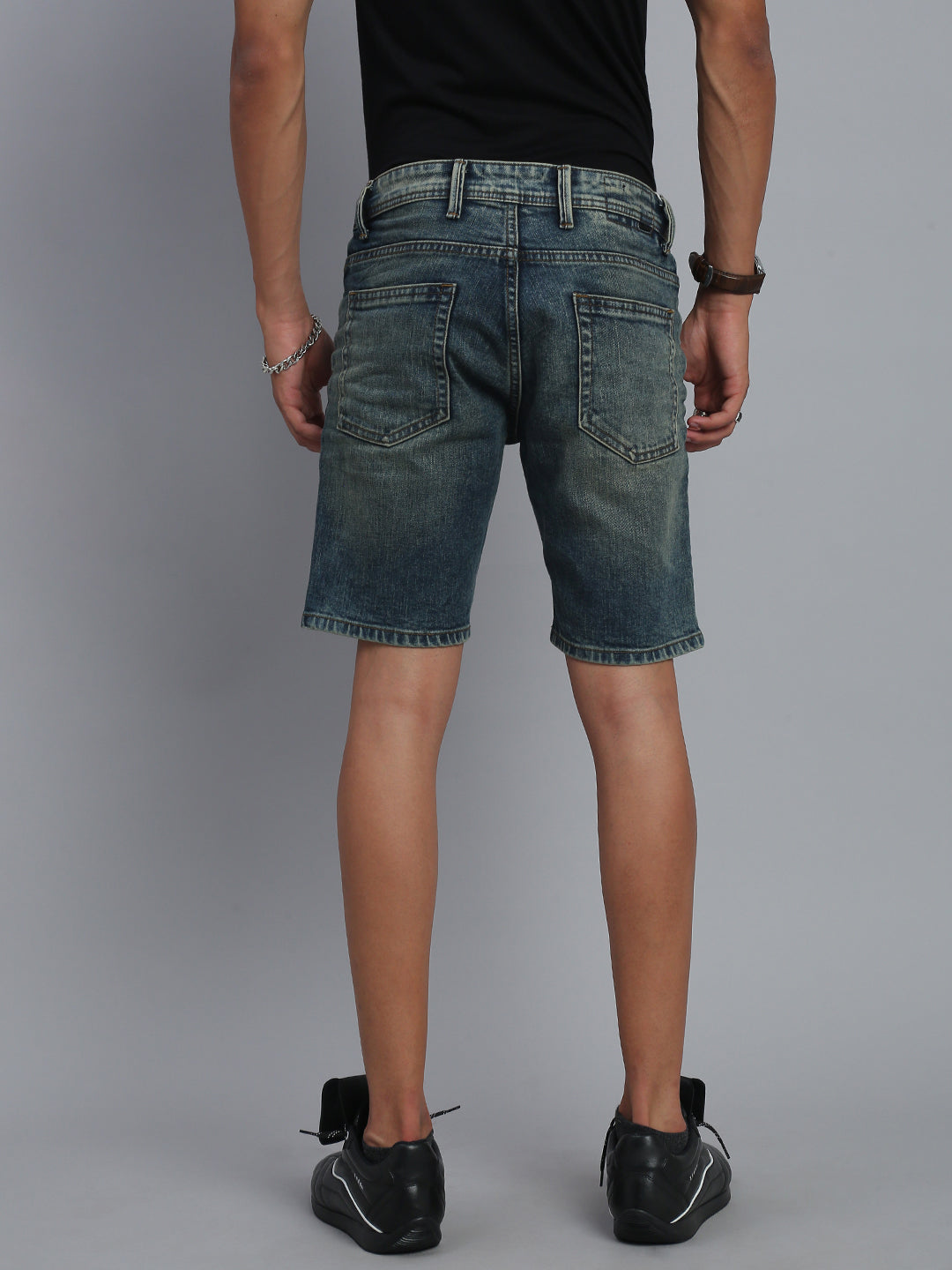 Blue Vintage Slim Fit Shorts