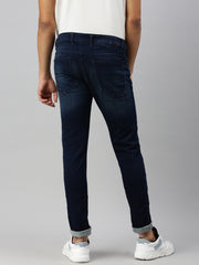 Blue Dark Vintage Slim Fit Stretchable Jeans