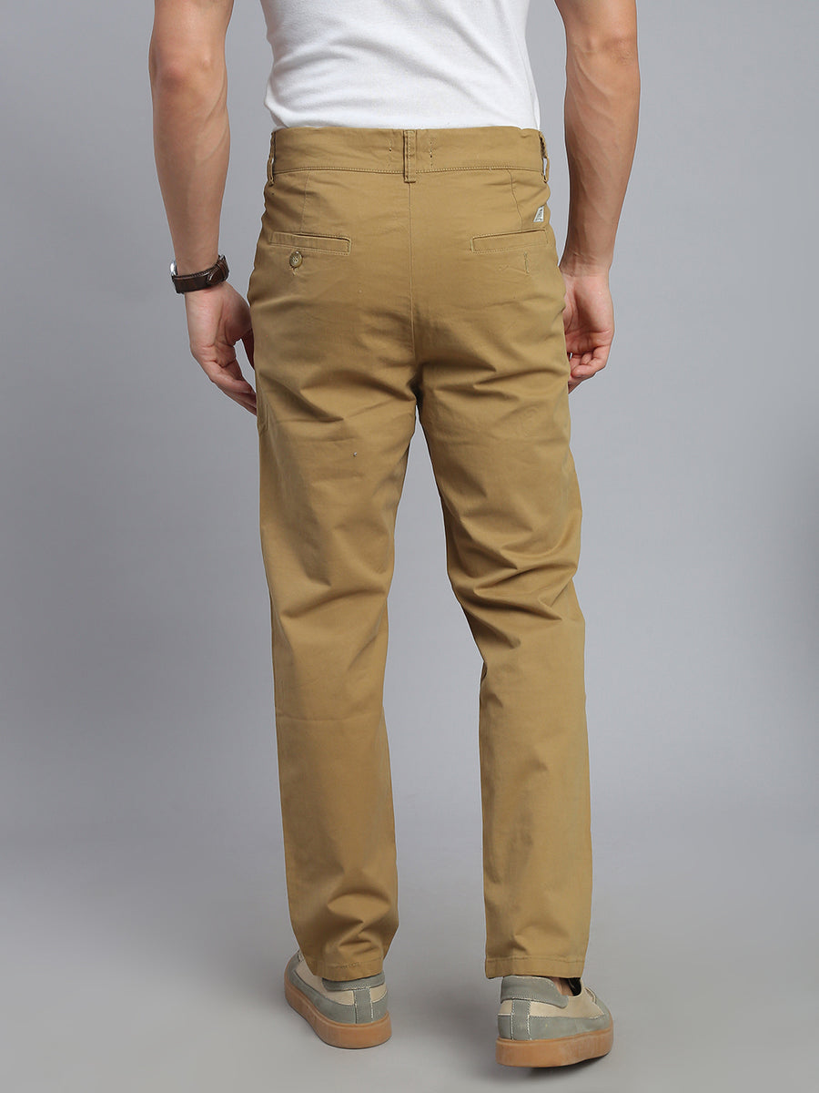 Khakhi Straight Fit Chinos Paint