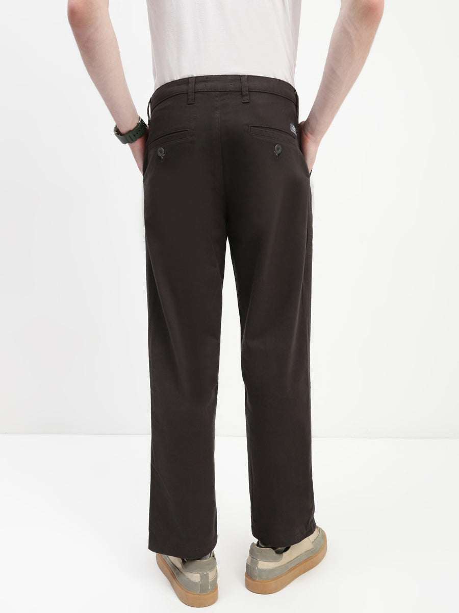 Dark Olive Straight Fit Cross Pocket Cotton Pants