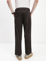 Dark Olive Straight Fit Cross Pocket Cotton Pants
