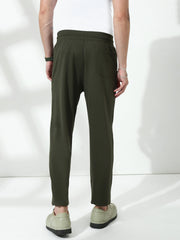 Olive Green Relax Fit Track Pant
