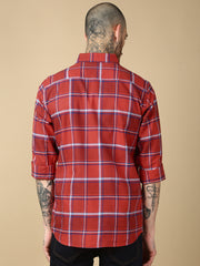 Checks Full Sleeve Relax Shirt With Pocket