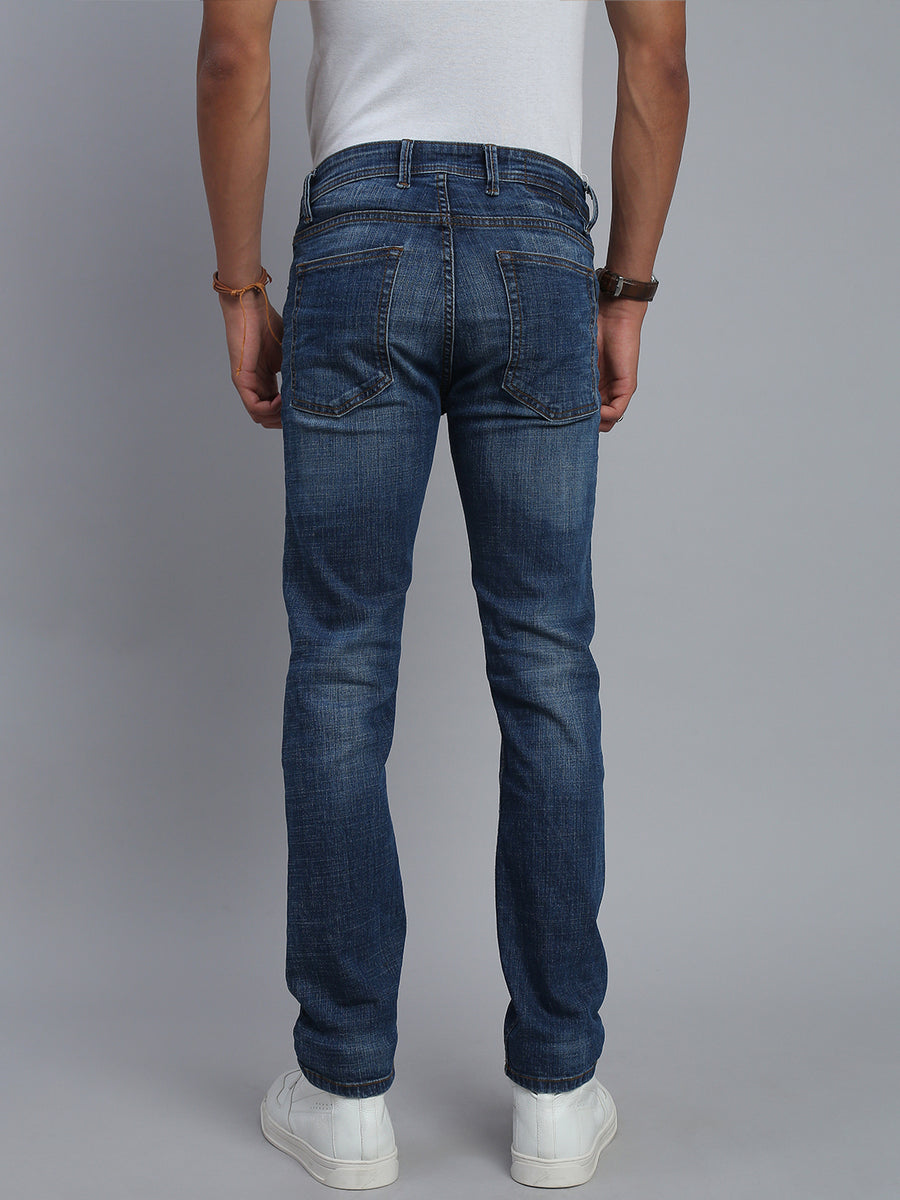 Blue Comfort Slim Fit Stretchable Jeans